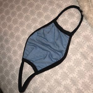 Blue and black face mask